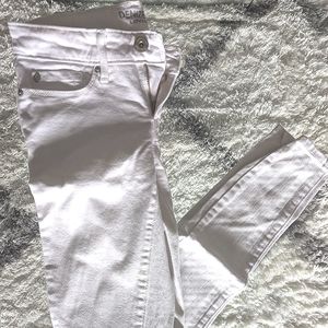 Low rise white jeggings